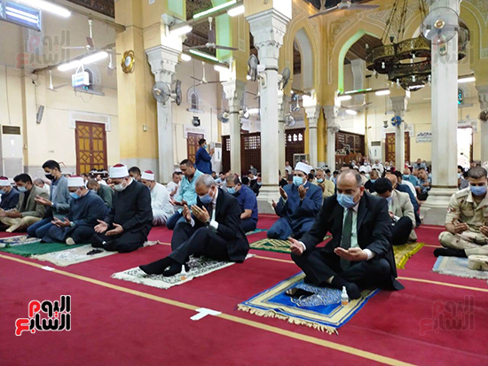 جانب من صلاة عيد الأضحى المبارك بمسجد ناصر ببنها