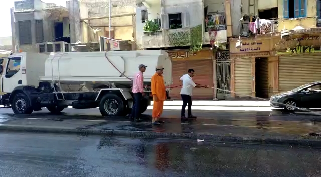 تنظيف الشوارع ثانى أيام العيد