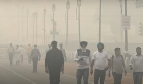 بيان اثر تلوث الهواء فى العاصمة الهندية