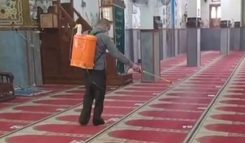 حملات لنظافة الحدائق العامة وتطهير وتعقيم مسجد العارف بالله الدسوقي (7)