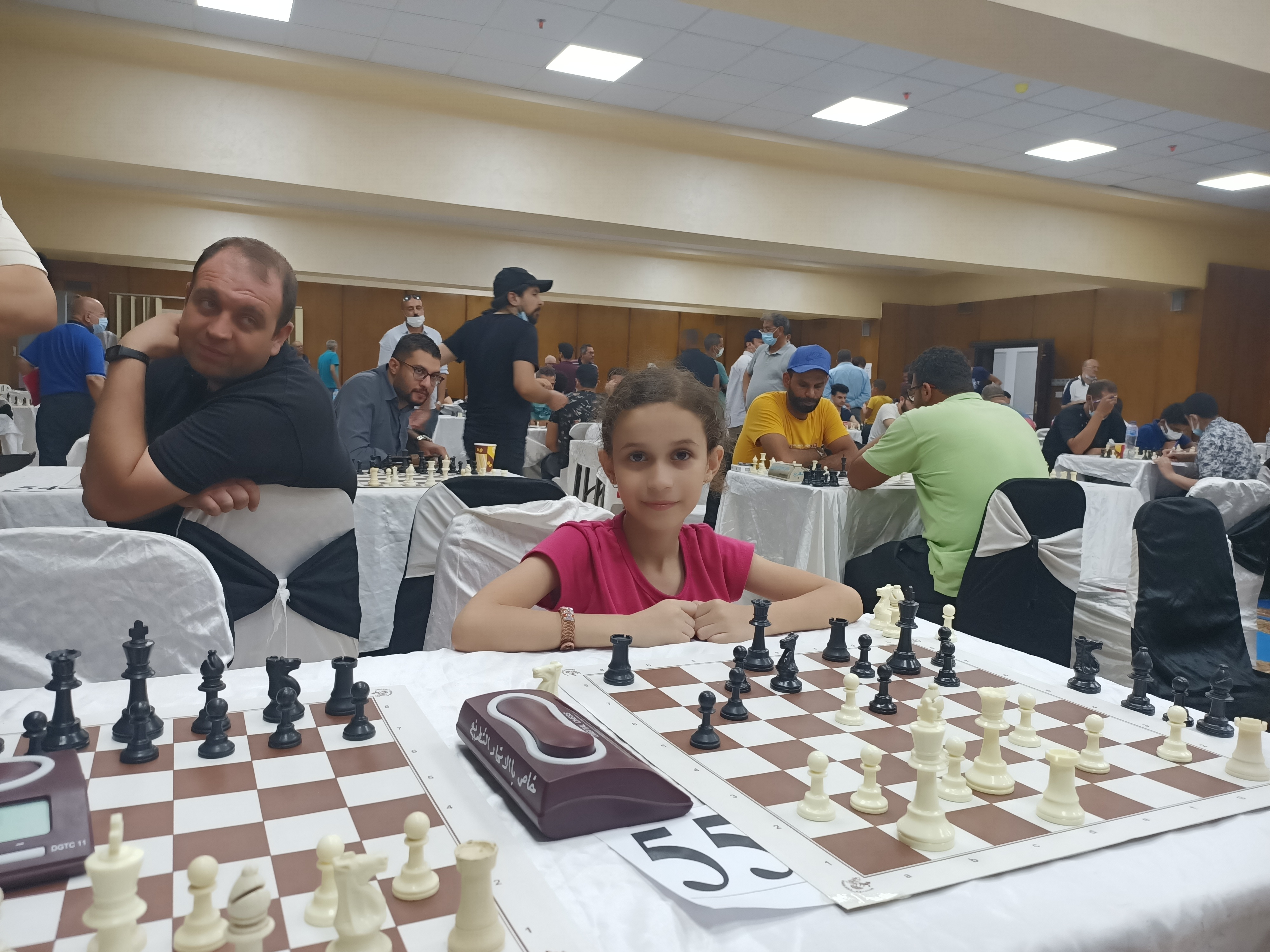 حفصة أصغر لاعبة فى بطولة الشطرنج الدولية