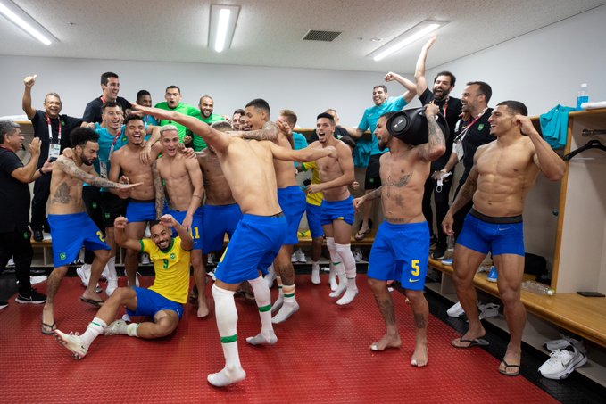 فرحة لاعبو البرازيل