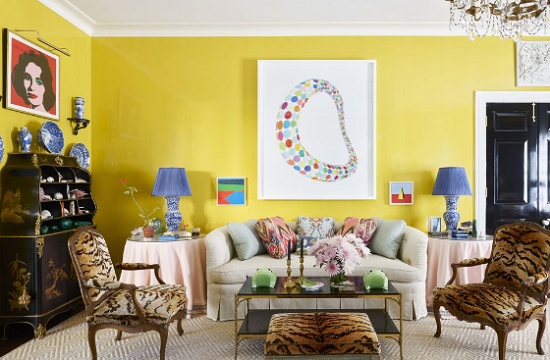 افكار لديكور غرفة معيشة..اللون الأصفر