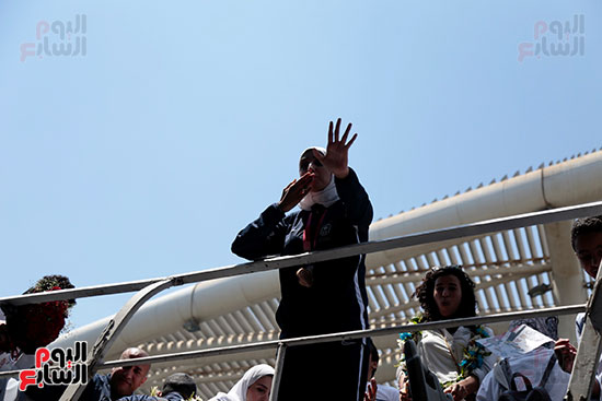 وصول البطلة جيانا فاروق إلى مطار القاهرة بعد إنجاز طوكيو (16)