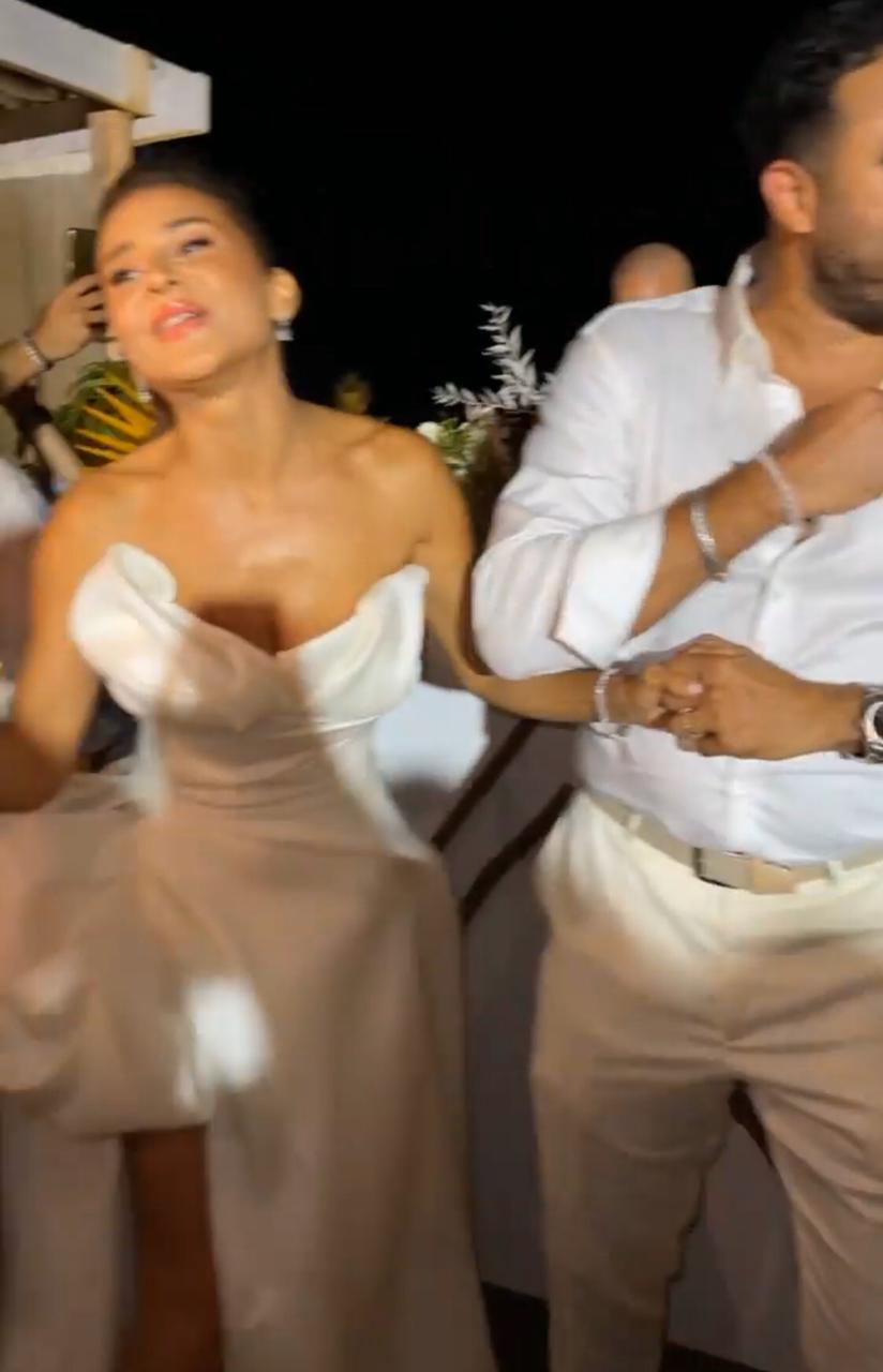 نيللي كريم ترقص بفستانها الثاني علي اغنية رامي عاشور  (6)