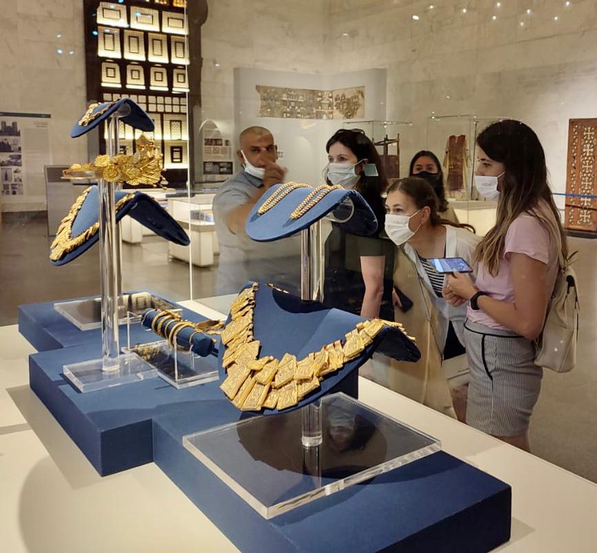 الوفد الإعلامي خلال زيارة متحف الحضارة