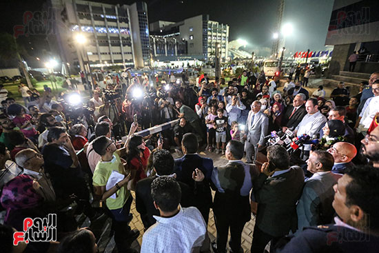 المؤتمر الصحفي للبطله فريال اشرف بالمركز الرياضي الاوليمبي بالمعادي  (9)