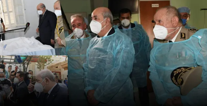 الرئيس الجزائري يزور الضحايا