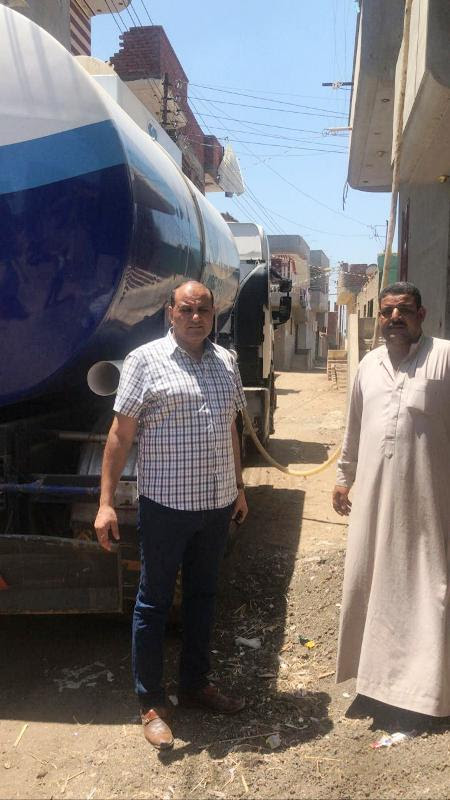 توفير سيارات المياه لأهالى قرى أولاد صقر