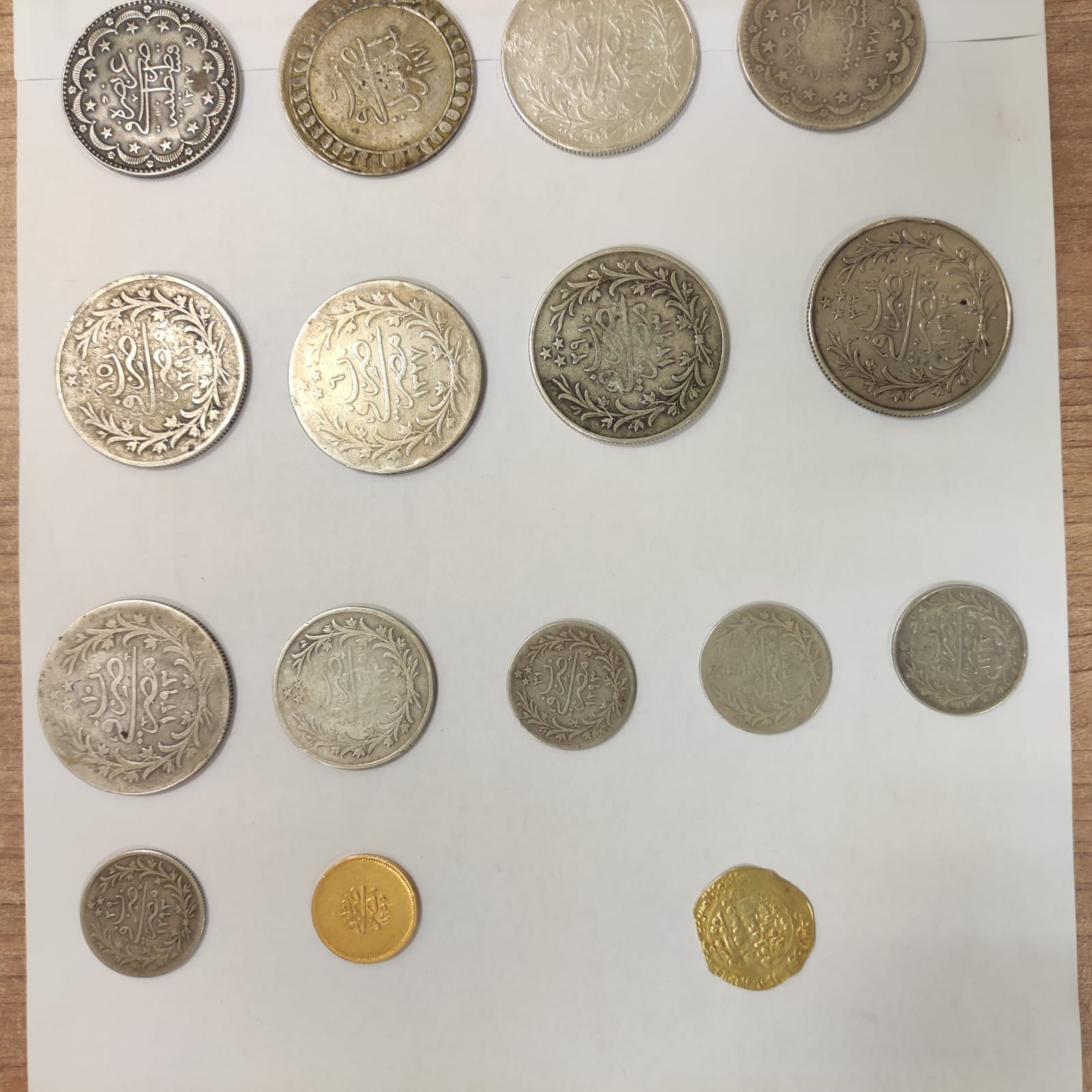 العملات الأثرية المضبوطة