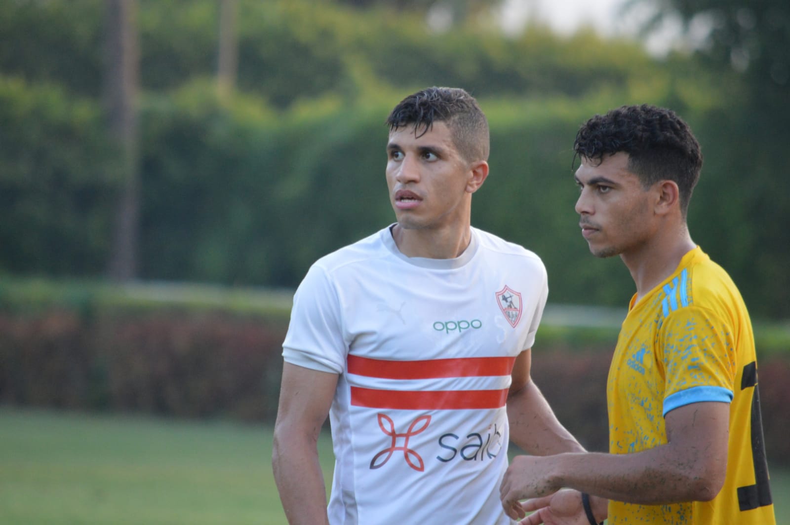 محمد عبد الغني مع لاعب مياة البحيرة