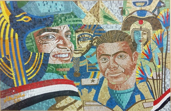لوحة جدارية للشهيدان  منسي وخالد مغربي