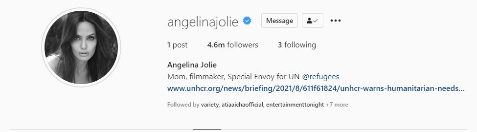 حساب انجلينا جولي