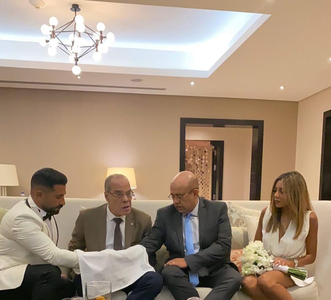 عقد قران أحمد سعد وعلياء بسيوني في جو أسري (2)