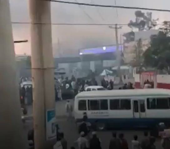 حريق فى مطار كابول