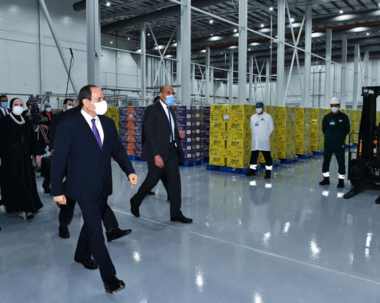 الرئيس السيسى يفتتح المدينة الصناعية الغذائية بالمنوفية (16)