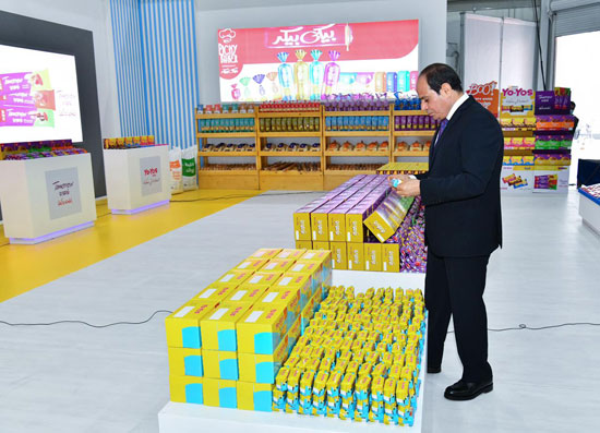 الرئيس السيسى يفتتح المدينة الصناعية الغذائية بالمنوفية (1)