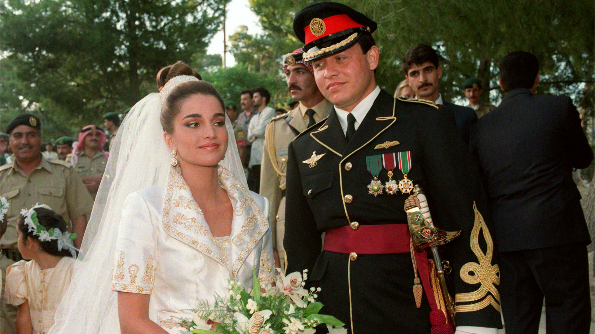 حفل زفاف العاهل الأردني والملكة رانيا