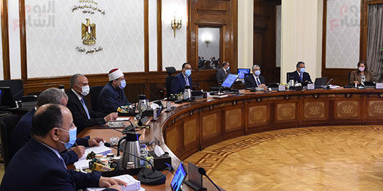 اجتماع مجلس الوزراء الاسبوعى لمتابعة مستجدات فيروس كورونا (2)