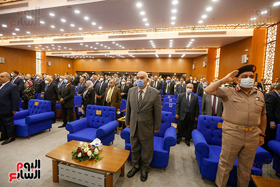 وزير العدل أثناء افتتاح مجمع النيابات الإدارية (30)