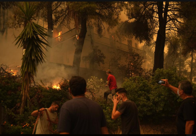 حريق غابات  اليونان