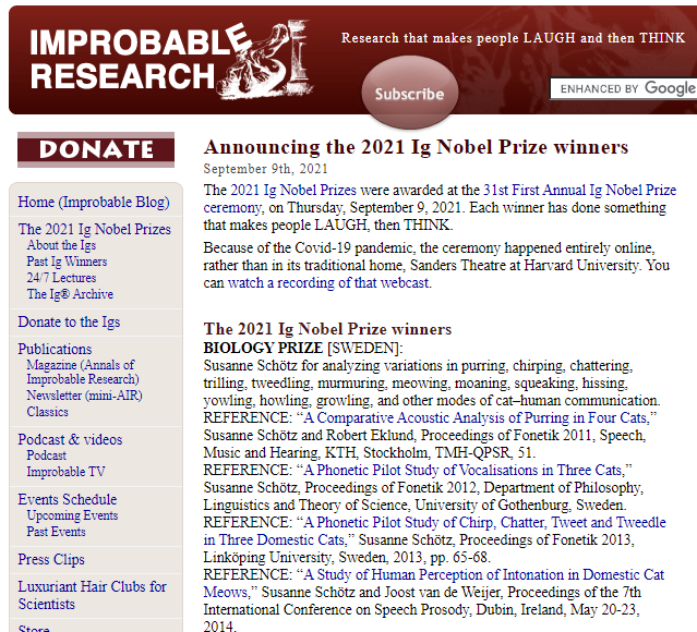 Nobel Prizes for Foolishness