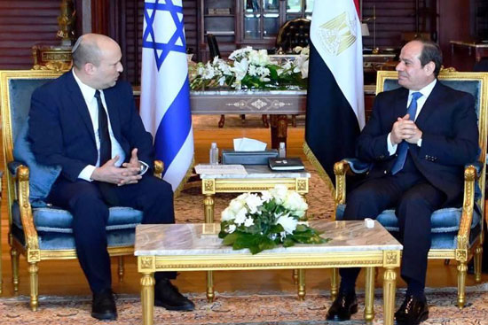 جلسه الرئيس عبد الفتاح السيسى ورئيس وزراء اسرائيل (5)