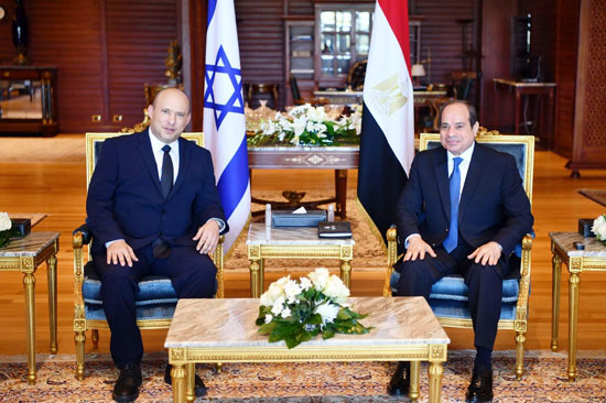 جلسه الرئيس عبد الفتاح السيسى ورئيس وزراء اسرائيل (3)
