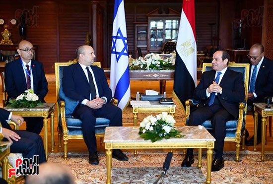 لقاء الرئيس عبد الفتاح السيسى ورئيس وزراء اسرائيل (2)