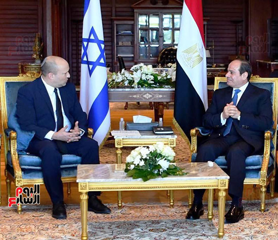 لقاء الرئيس عبد الفتاح السيسى ورئيس وزراء اسرائيل (5)