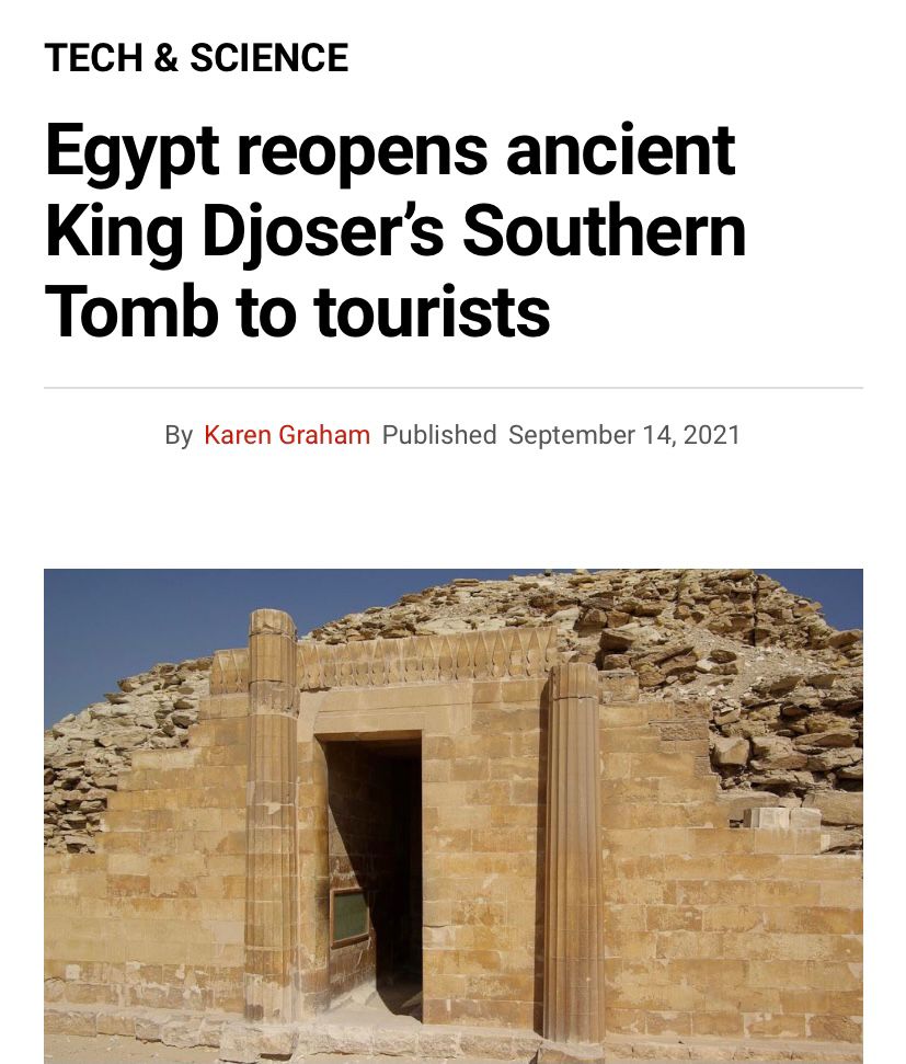 افتتاح  مشروع ترميم المقبرة الجنوبية للملك زوسر يتصدر أخبار الصحف ووكالات الأنباء العالمية (6)