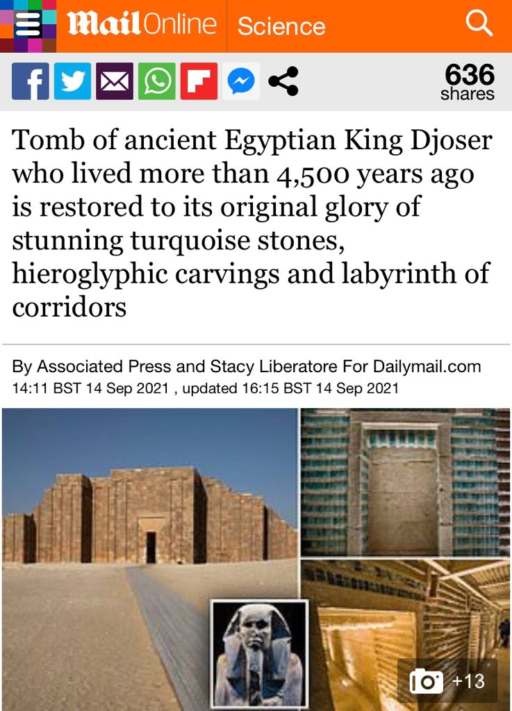 افتتاح  مشروع ترميم المقبرة الجنوبية للملك زوسر يتصدر أخبار الصحف ووكالات الأنباء العالمية (7)