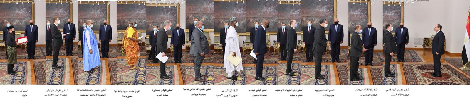 الرئيس السيسي يتسلم أوراق اعتماد أربعة وعشرين سفيرًا جديداً (2)