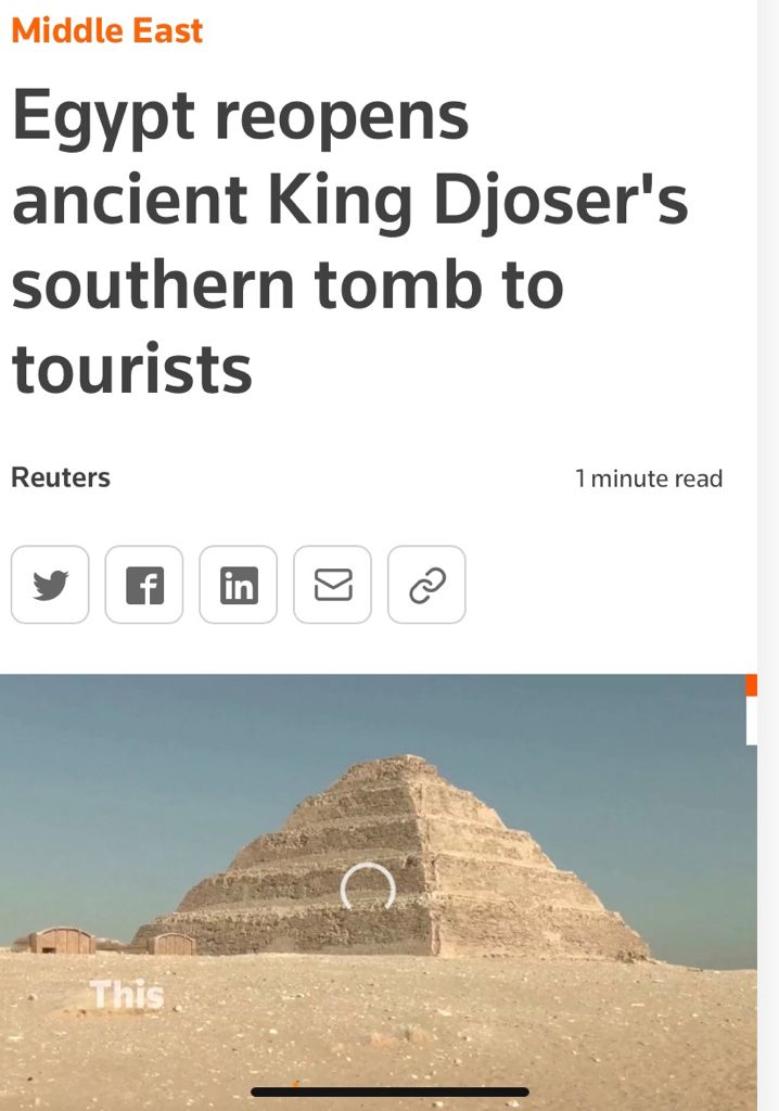 افتتاح  مشروع ترميم المقبرة الجنوبية للملك زوسر يتصدر أخبار الصحف ووكالات الأنباء العالمية (8)