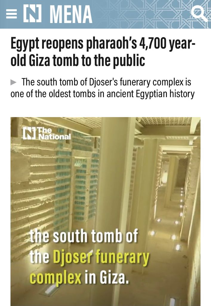 افتتاح  مشروع ترميم المقبرة الجنوبية للملك زوسر يتصدر أخبار الصحف ووكالات الأنباء العالمية (4)