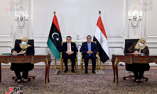 مؤتمر رئيس الوزراء مع نظيره الليبى  (9)
