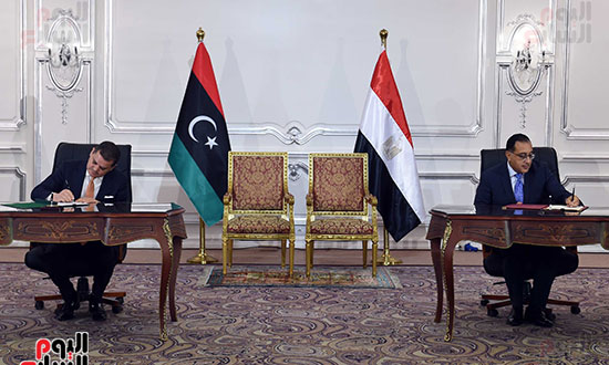 مؤتمر رئيس الوزراء مع نظيره الليبى  (28)