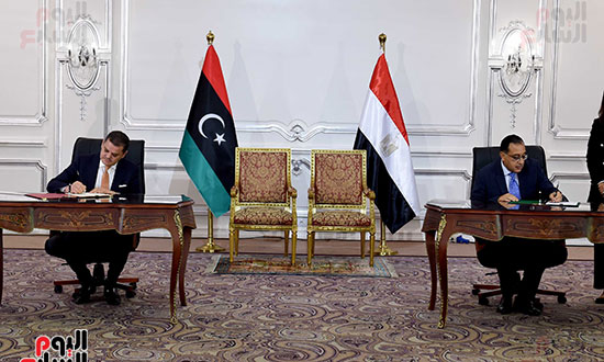 مؤتمر رئيس الوزراء مع نظيره الليبى  (25)