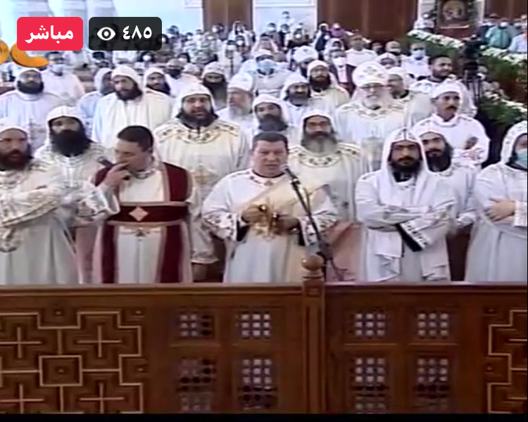 البابا تواضروس خلال تدشينه كاتدرائية دير القديس مارجرجس  (2)