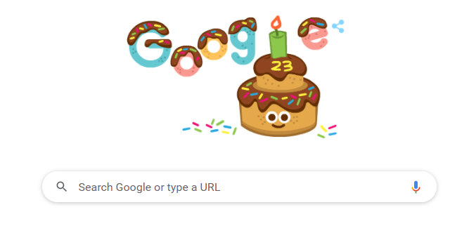 جوجل يحتفل بعيد ميلادة الــ 23
