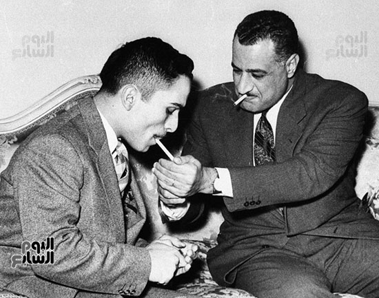 عبد الناصر والملك حسين