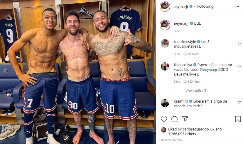 Neymar on Instagram