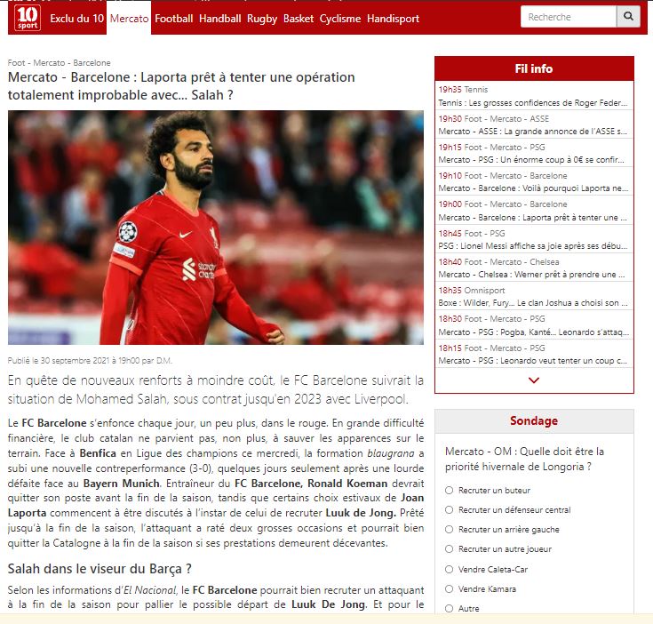 Mohamed Salah report