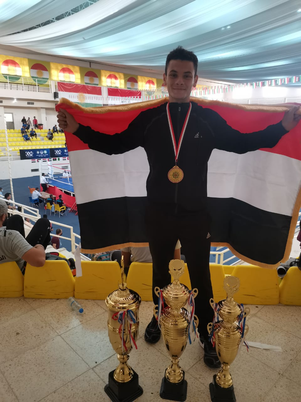بطل لعبة الكيك بوكسينج مثل مصر فى بطولة العرب بدولة العراق