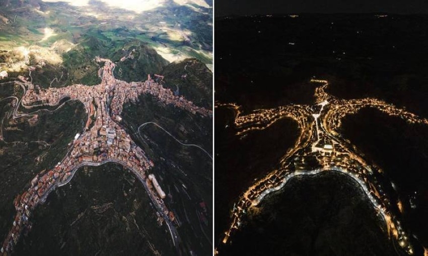 معجزة معمارية.. قرية إيطالية فوق التلال على شكل إنسان يتسلق جبلا &quot;صور&quot; -  اليوم السابع