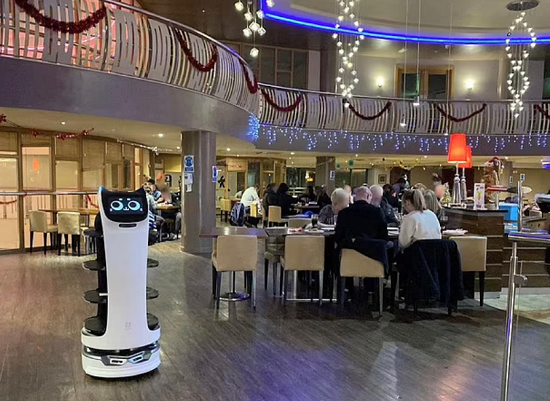 الروبوت داخل المطعم