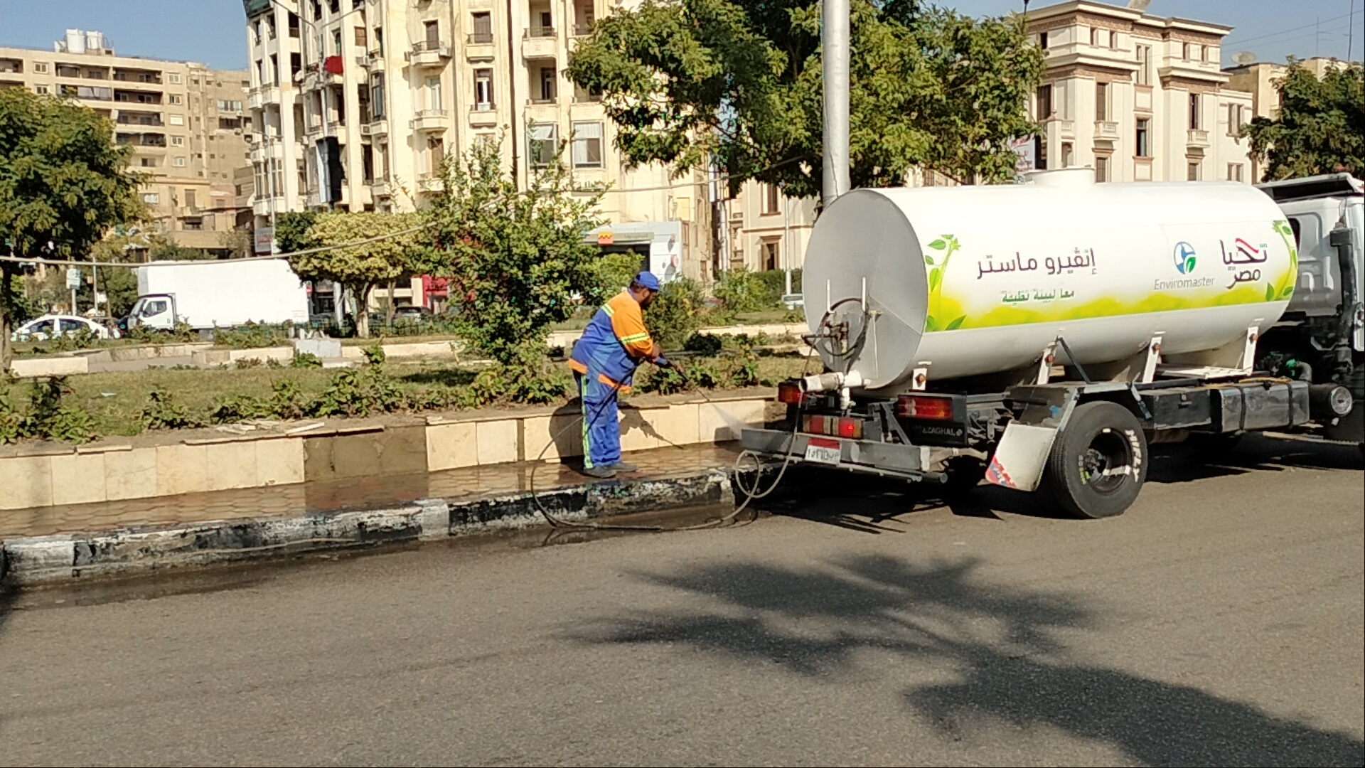 غسيل ميدان الإسماعيلية بمصر الجديدة (1)
