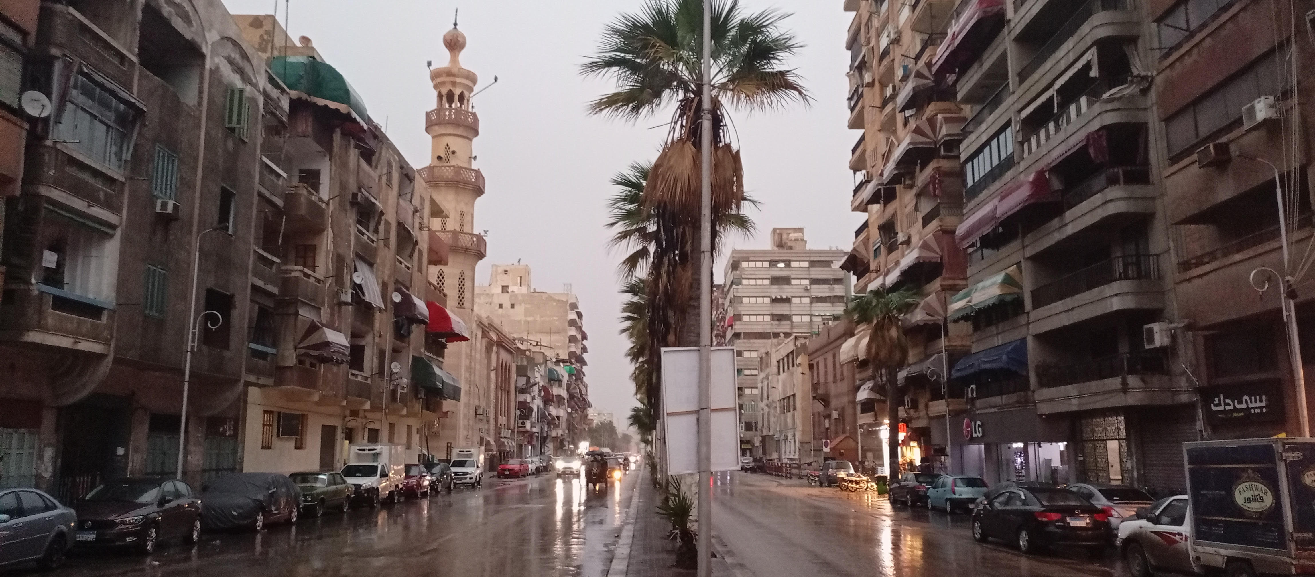 رعد وبرق وسقوط أمطار غزيرة ببورسعيد (4)