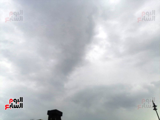 الغيوم بسماء محافظة بورسعيد اليوم