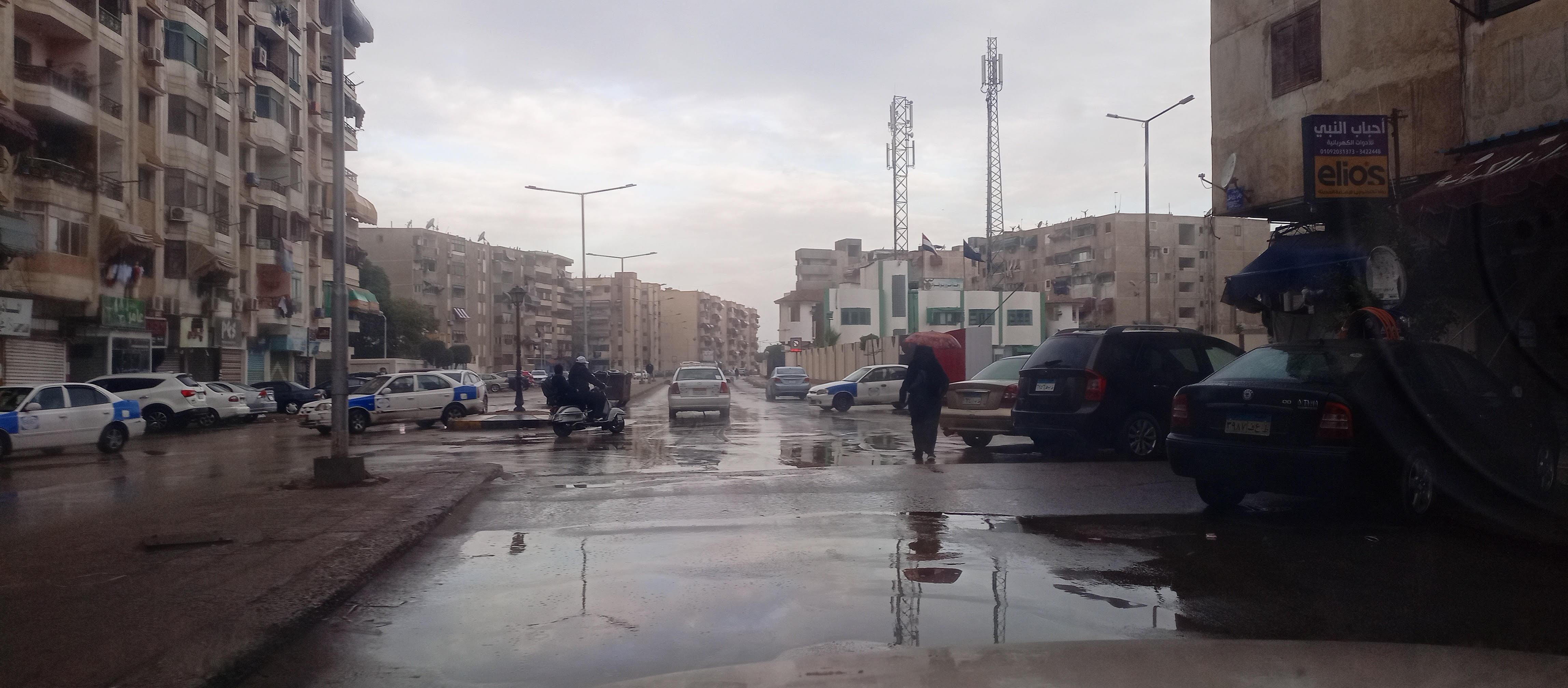 أمطار بشوارع مدينة بورفؤاد